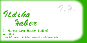 ildiko haber business card